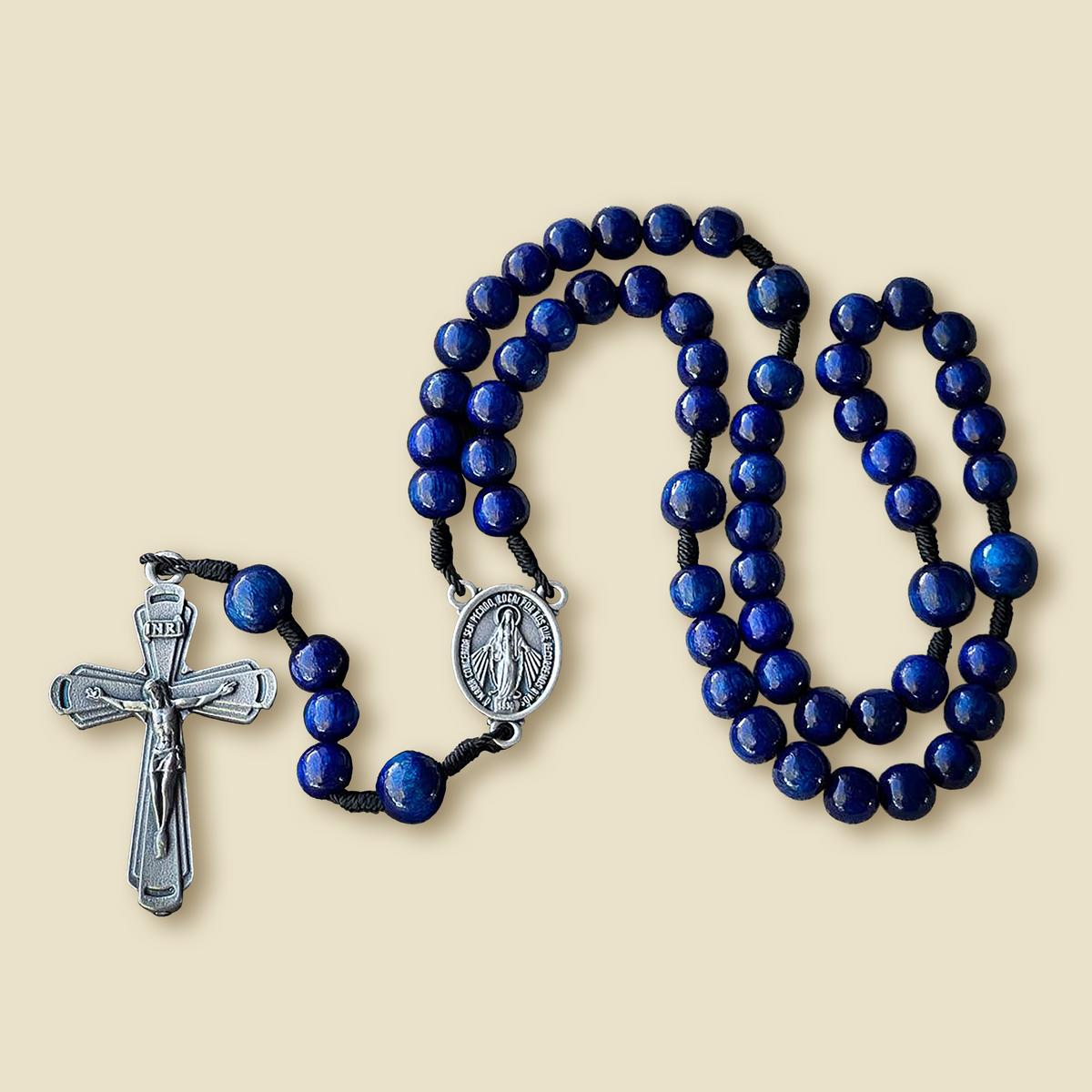 Handmade Wooden Rosary Mary's Armor –