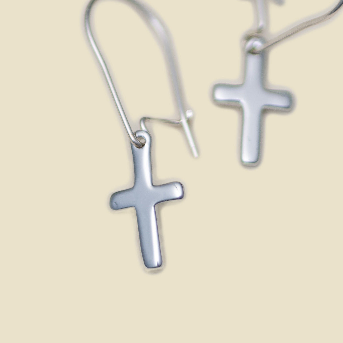 Western Design Cross Dangle Earrings