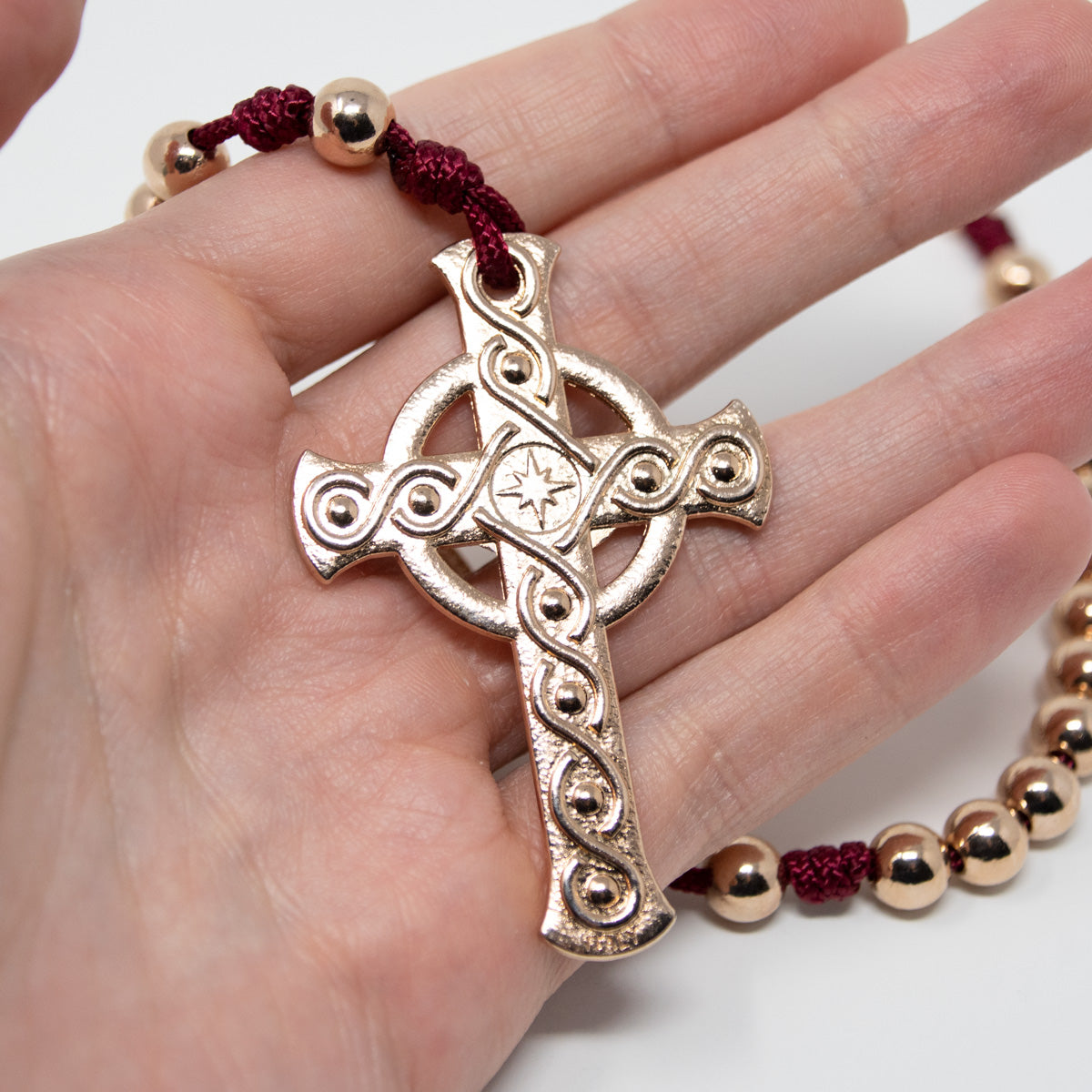Lifetime Rosaries, Deliverance Cross Rosary, Rose Gold - scapulars.com®